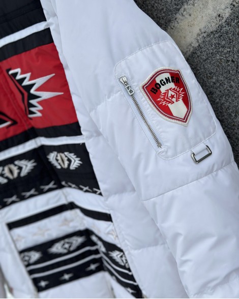 Bunda dámská Bogner lyžařská bílá se vzorem